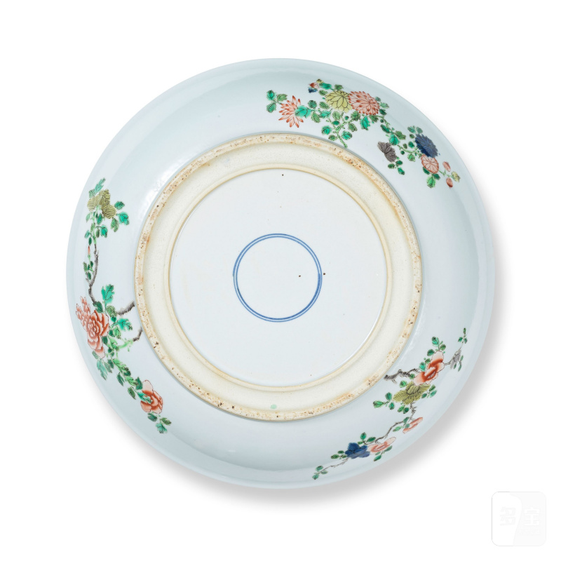 清 十九世紀 五彩八仙賀壽圖大盤 | GRAND PLAT EN PORCELAINE DE LA FAMILLE VERTE - 图5